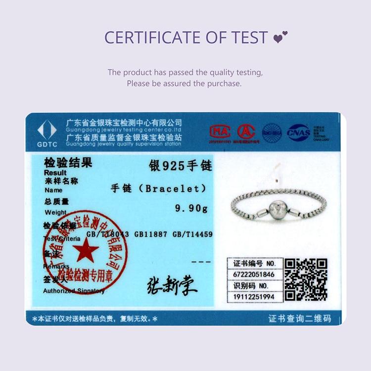 WOSTU 925 Sterling Silver Infinite Love Basic Charm Bracelet Pave Setting CZ for Women Beads and Pendant Charms DIY Jewelry