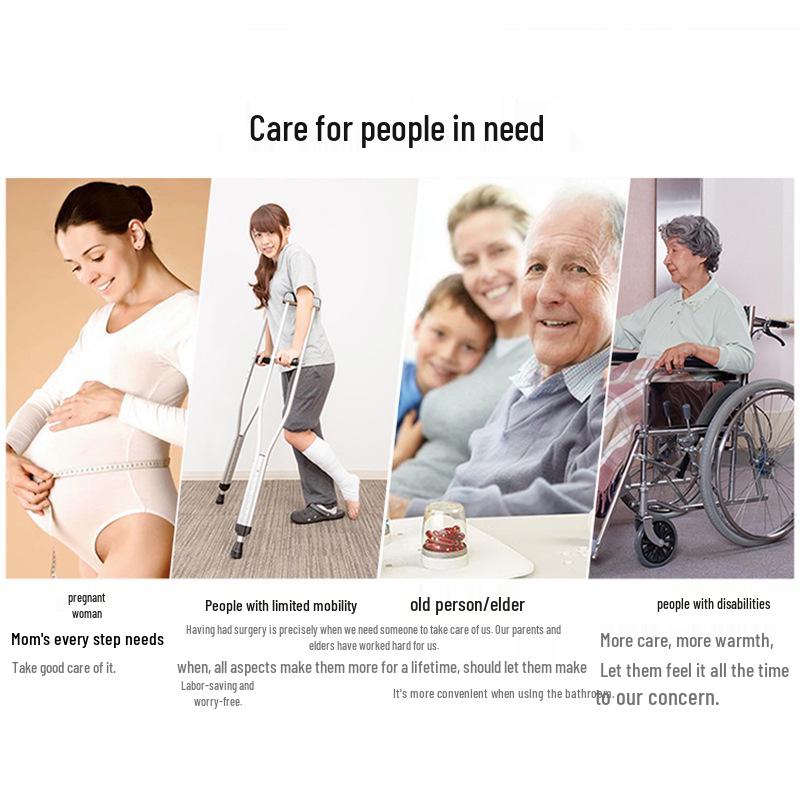Aluminum Alloy Bathroom Handrail for Elderly and Disabled - Assistive Stand-Up Support Frame