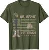 US Army Veteran Flag TShirt 100 Cotton ONeck Short Sleeve Summer Casual Unisexs Tshirt Streetwear