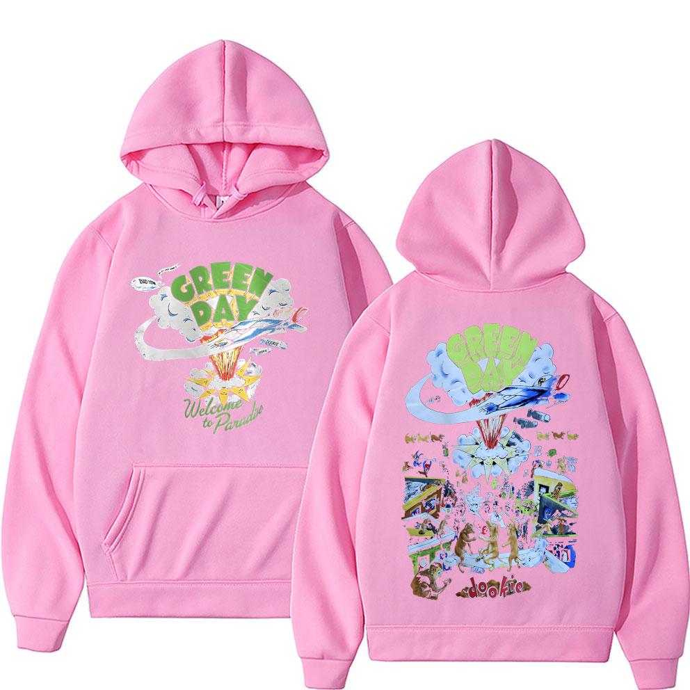 Rare Punk Band Green Day Dookie Hoodie Men Classic Gothic Vintage Rock Sweatshirt Men's Hip Hop Oversized Hoodies 90s Streetwear