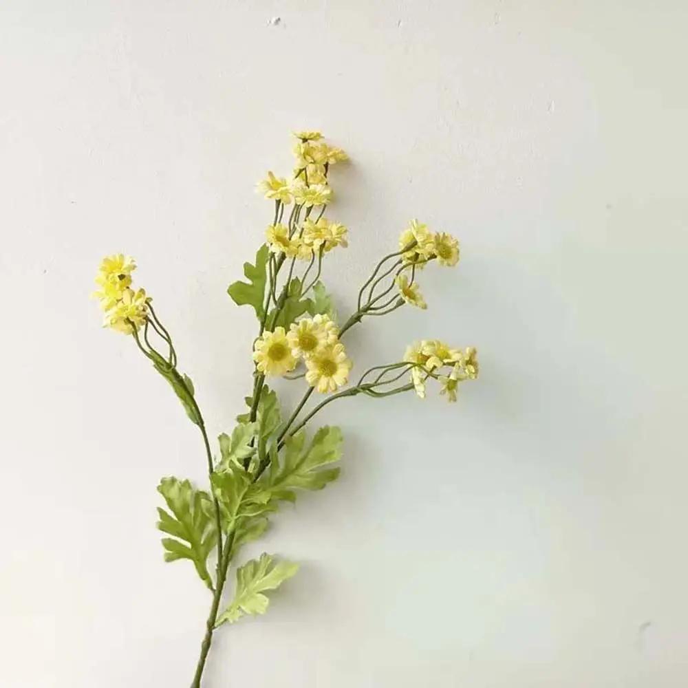 

30 Одиночных цветков ромашки, имитация, букет маргариток, украшение для гостиной, искусственная маргаритка, украшение из сухоцветов