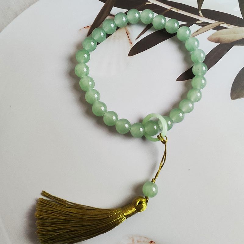 Shetaicui Prayer Beads Bracelet: Calming Ancient-Style Accessory with Tassel for Hand-Twisting and Mind Relaxation