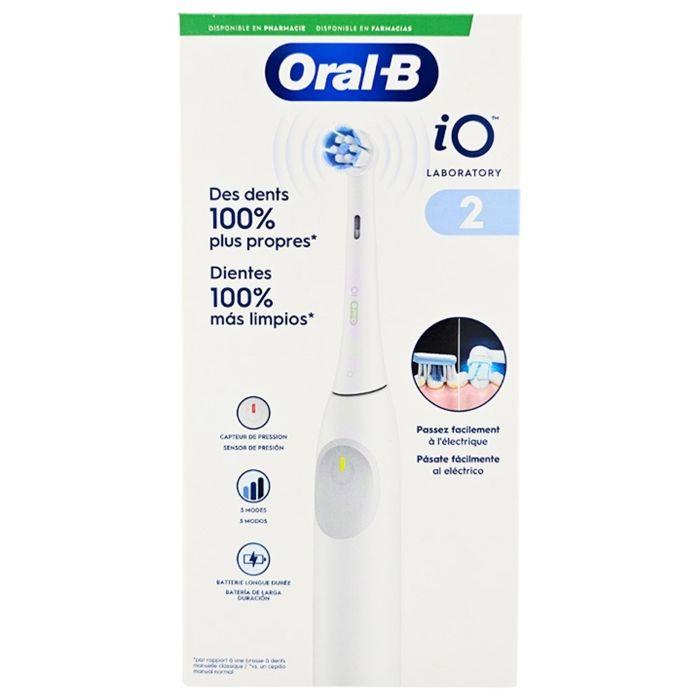 Elektrische Zahnbürsten-Oral-B IO Laboratory 2 Wiederaufladbare Zahnbürste 3 Intelligente Modi + Zubehör (Farbe : Weiß)