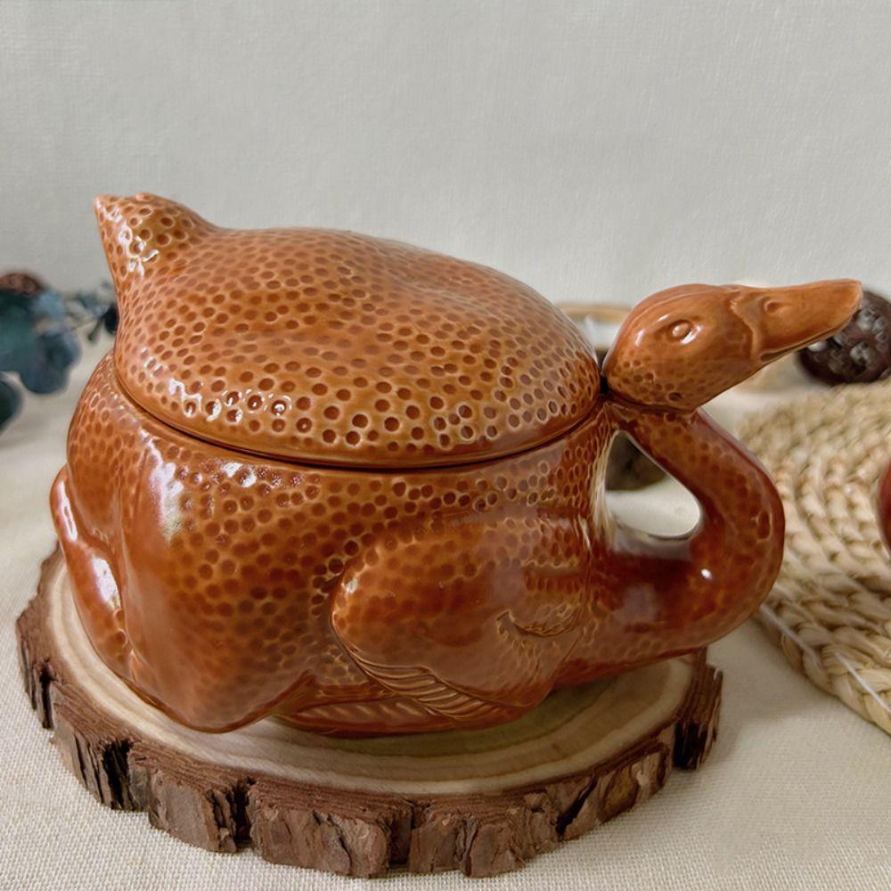 Drinkware Ceramic Salt Baked Chicken Mug Simulation 220ML Roast Duck Coffee Cup Exotic Goose Water Cup Office