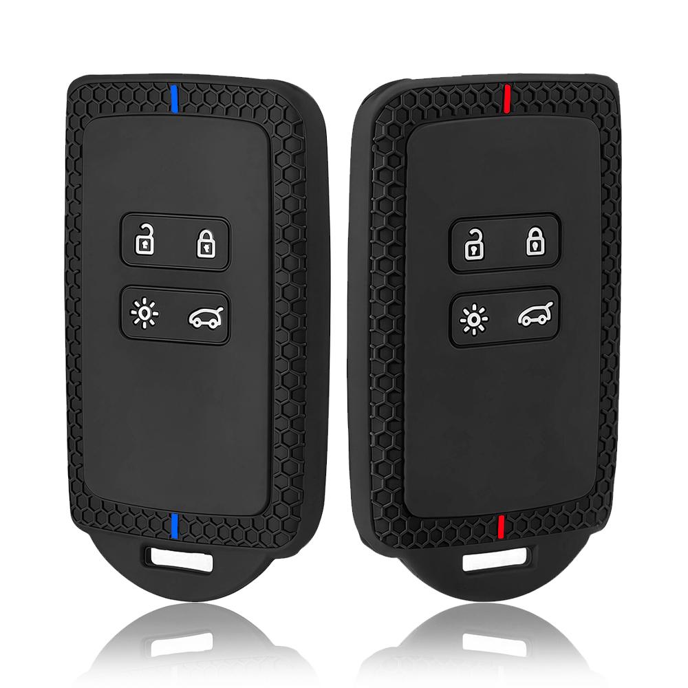 silicone car key cover case for Dacia Logan 3 for Renault Captur Zoe Espace 5 Clio Megane 4 Arkana Arcan key holder shell