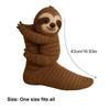 3D Knitted Cute Animal Floor Socks Handmade Crocheted Warm Sloth Panda Novelty Gifts for Kids Essential
