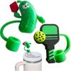 Pickleball Drink Toppers – Silicone Dust-Proof Cup Covers for 30 & 40oz Tumblers, Cute Court-Themed Accessories & Gifts, BPA-Free Reble Sip