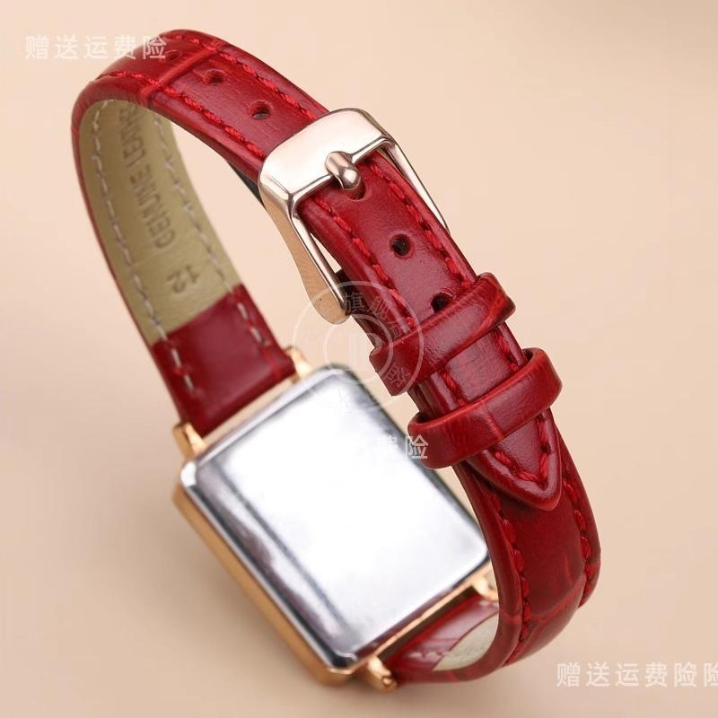For Casio LTP-1094 LTP-1095 LTP-1192 Strap Women's Cowhide Watch Bands Bracelet 12mm Calfskin Watchband Black Brown Red White