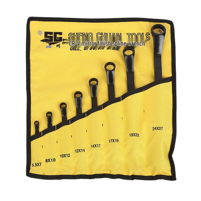 45 Steel Double-Ended Box-End Wrench for Auto Repair with Mirror Finish