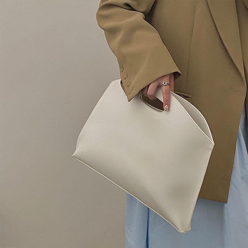 Women's Handbag New Large-capacity File Bag Fashiable Versatile Commuter Bag Leather Briefcase Envelope Clutch Bag