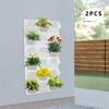 Vertical Garden Wall Planter, 36-Slot White Flower Pot Holder, Space Saving Indoor Outdoor Plant Container, Durable PP Plastic