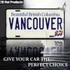 Schönes British Columbia Vancouver Vintage Kennzeichen Stil Aluminium Metallschild Retro Kanadisches Reise Souvenir Wandkunst Dekoration