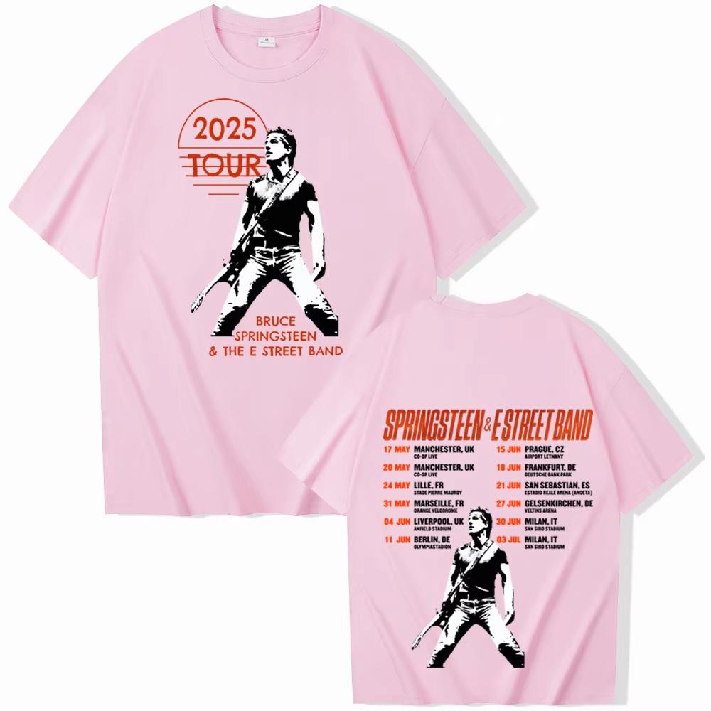 Bruce Springsteen and E Street 2025 Tour T-shirt Harajuku O-neck Casual Shirt Gift