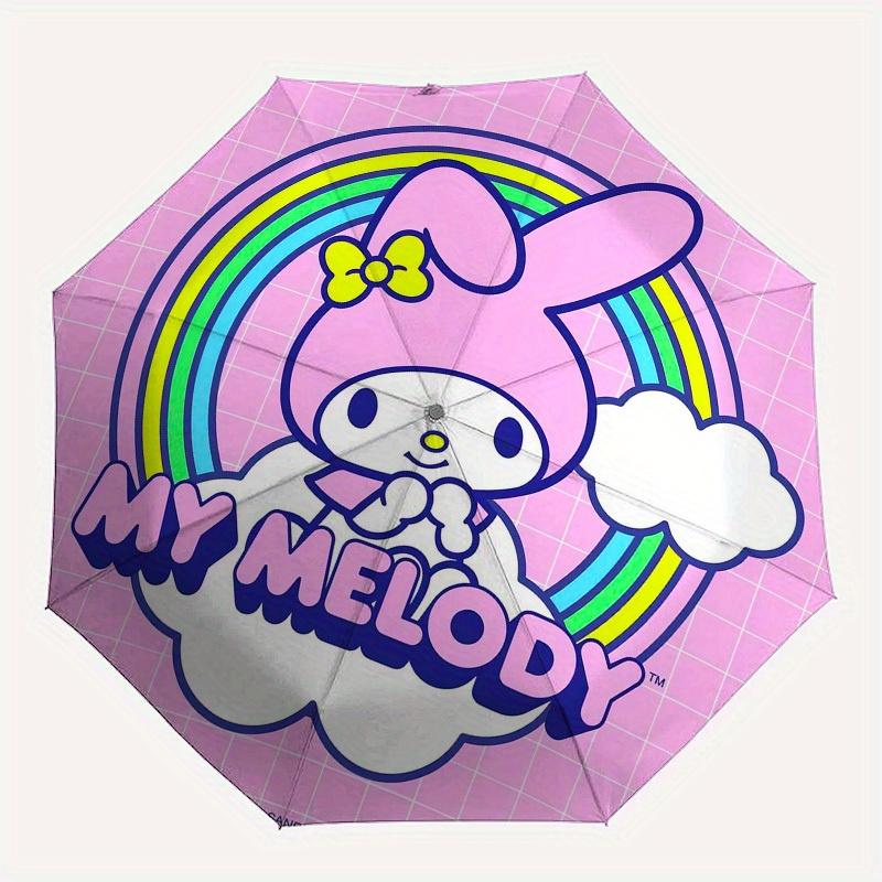 1pc My Melody Rainbow CloudsUmbrella with Plastic Handle,Suitable for All Seasons Home Travel Outdoor UmbrellaSanlio250