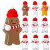 Christmas Gingerbread Man Bottles with Hat and Scarf Clear Christmas Juice Bottles Empty Plastic Drink Bottle Beverage Container