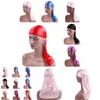 Luxuriöses einfarbiges Durag Kopftuch Piratenkappe Unisex Hut mit glattem Seidenfinish