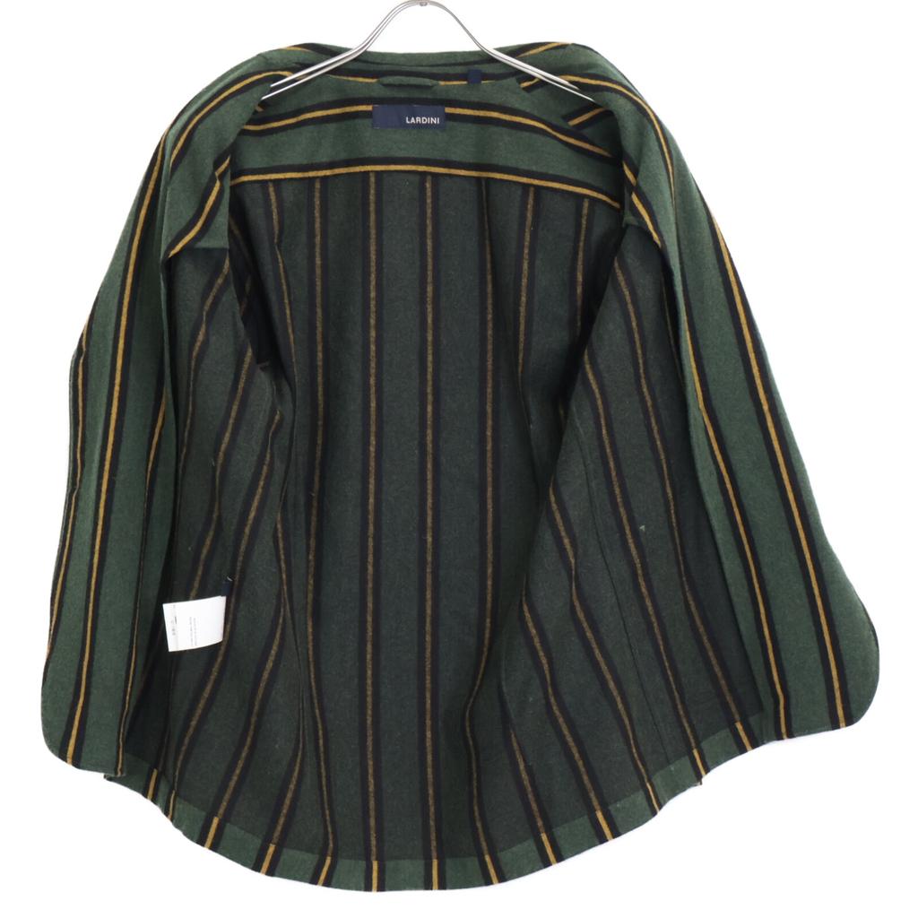 LARDINI JK.1006 Green x Yellow Stripe Boutonniere Tailored Jacket Jacket S greenUsed