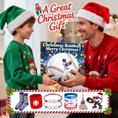 Christmas Advent Calendar Baseball Toys For Kids Surprise Gift Boxes  Baseball Accessories Christmas Decorations Baseball Coun