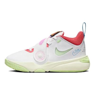 Team Hustle D11 PS Summit White Barely Volt Kids Sneakers Coconut-Milk Light-Photo-Blue FJ1393-100