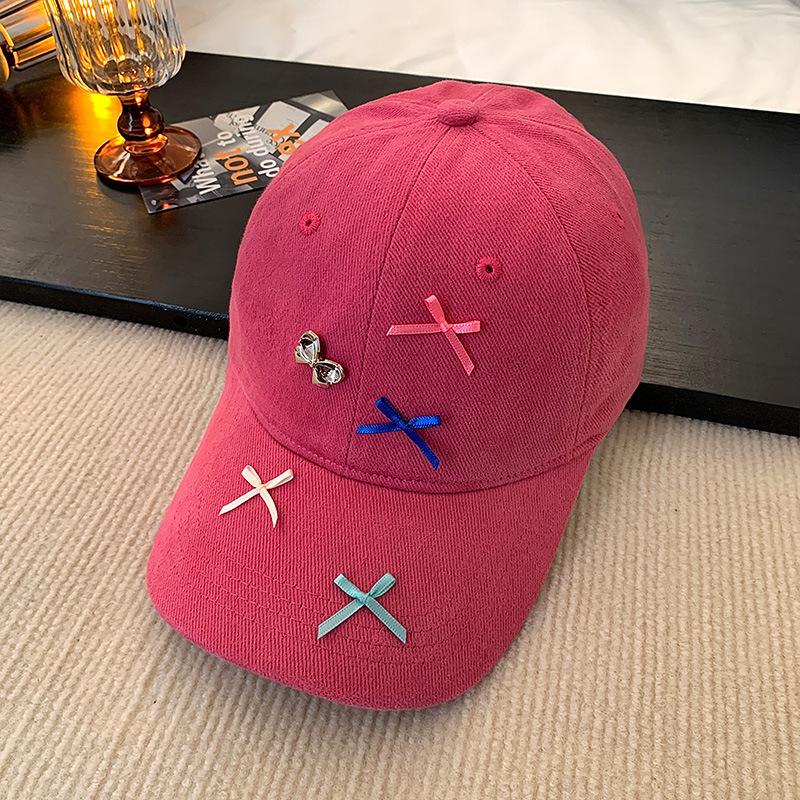 

Dopamine Bow Baseball Hat for Women, Adjustable Sunshade Hat Suitable for Sports and Leisure Sunshade in Spring and Summer Adjustable рожевий червоний колір
