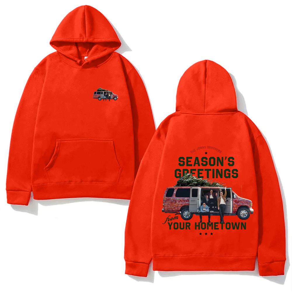 Season's Greetings Jonas Hoodie Jonas Band Same As Official Website Hoodie 2025 Comfortable Gothic Clothes Long Sleeve Tops