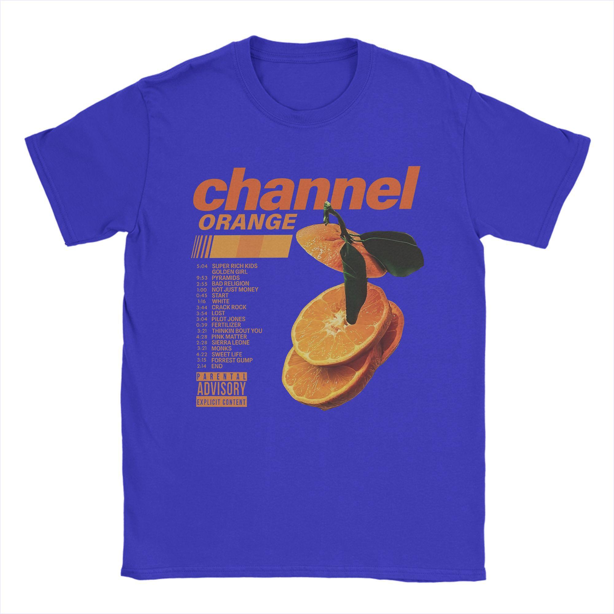 

Channel Orange Frank Oceans T-Shirts for Men Vintage Pure Cotton Tee Shirt O Neck Short Sleeve T Shirt Graphic Clothing M