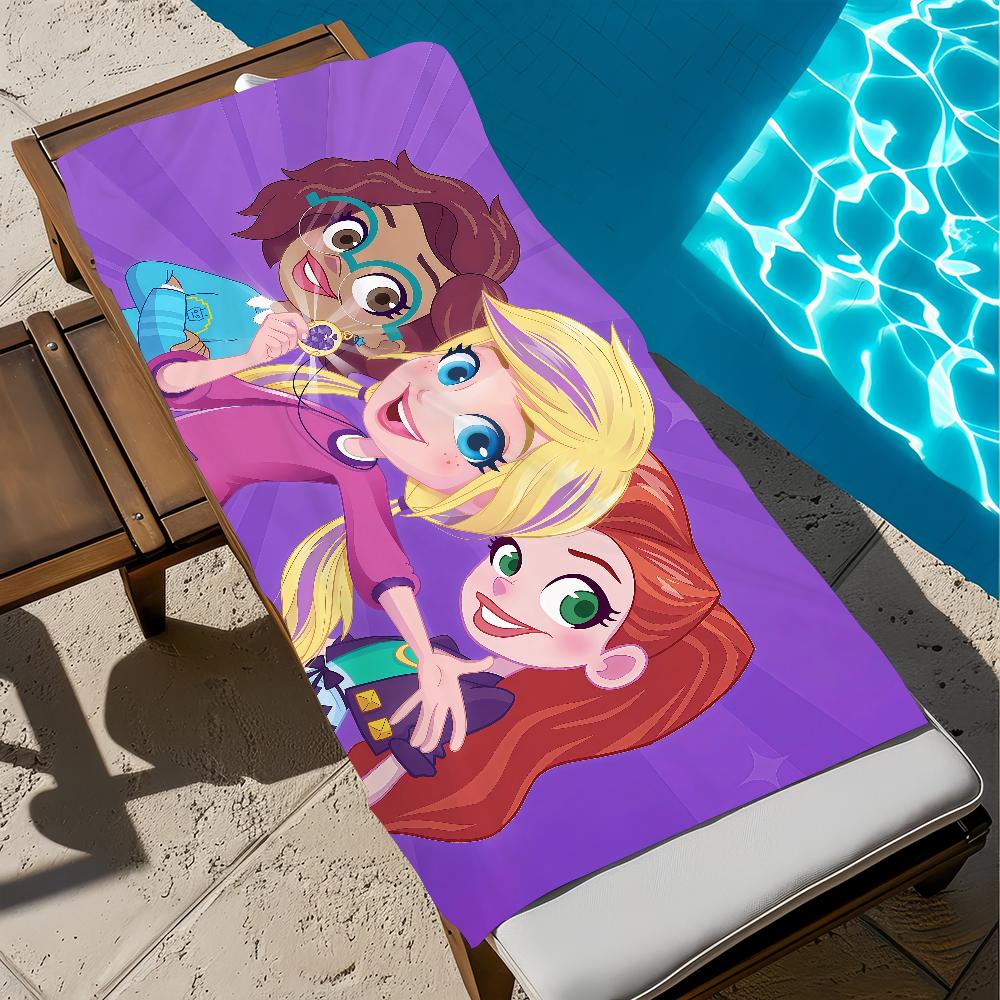 

1pc cute art doll cartoon funny P-polly P-pocket soft Beach Towels Trip swim Pool bathing Towel Gym Spa home Decor Gift Holiday W30*H60(CM)