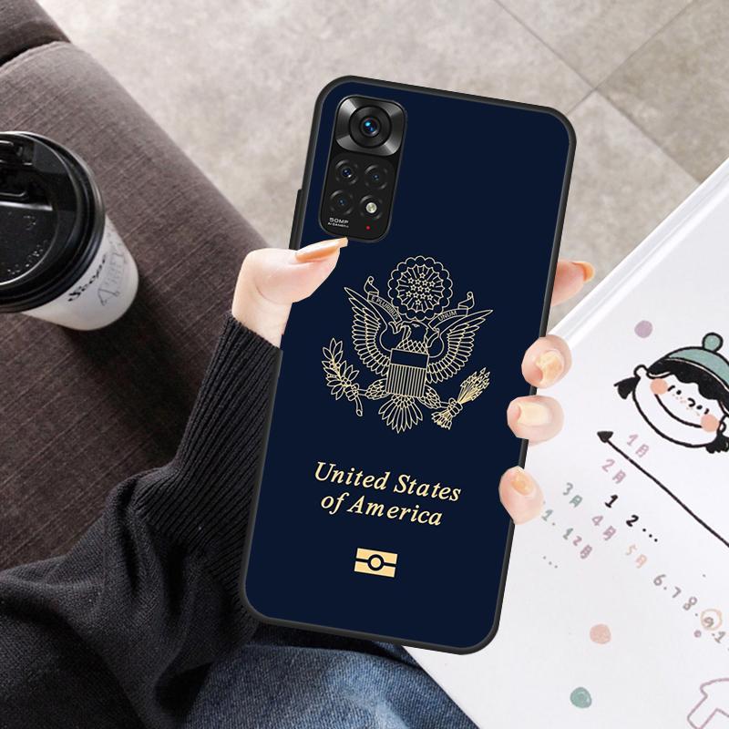 America USA Flag Case For Xiaomi Redmi Note 11 10 9 8 12 Pro 10S 11S 12S Cover For Redmi 9 10 10A 9C 10C 12C