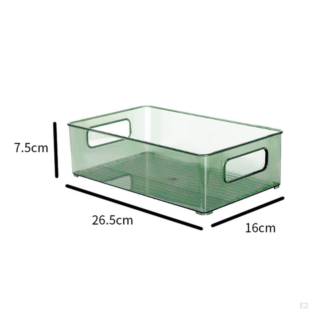 Bathroom Vanity Organizer Food Container 26.5cmx16cmx7.5cm/10.43inchx6.30inchx2.95inch Clear