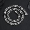 Hiphop Hip-Hop Street Rap Cuban Chain Pig Nose Micro-Inlaid Zircon Texture Light Luxury Bracelet Necklace Set