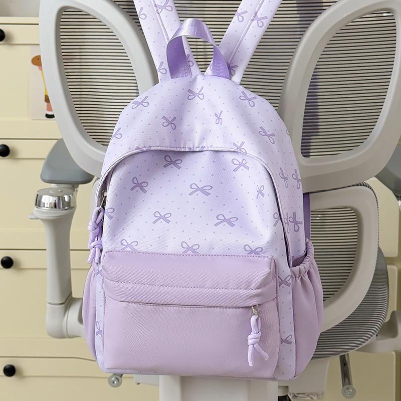 Schoolbag New High-value Japanese Fresh and Sweet Literary and Cute Bow Backpack Junior High School Students Lightweight Travel Backpack