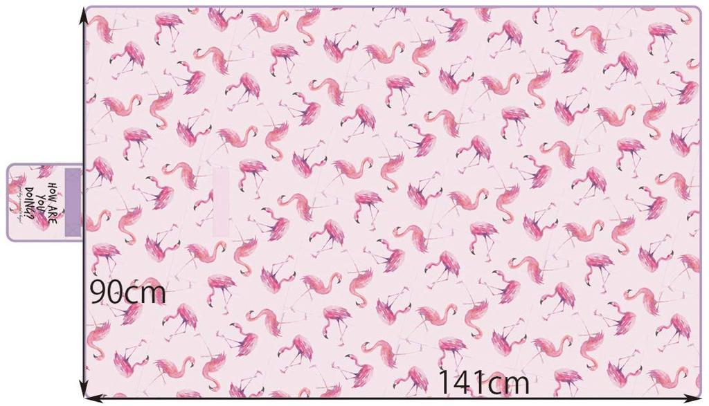 Skater Soft Picnic Sheet M 90 x 141 cm Flamingo SVS15