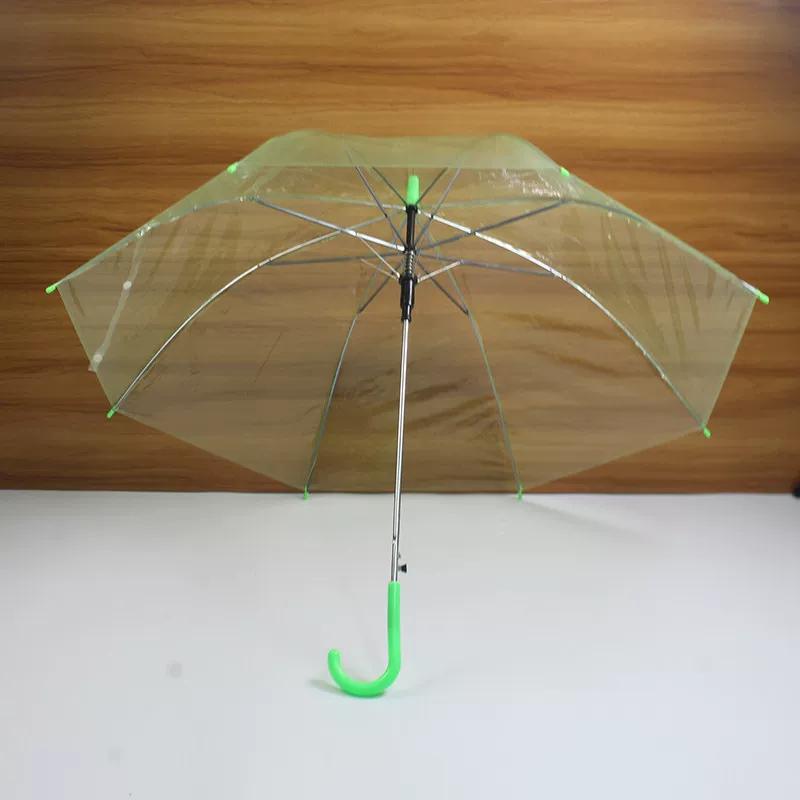 Transparenter Regenschirm mit langem Griff, Manuell, Hoher Ästhetikwert, 8 Speichen, Koreanischer Stil, Transparenter Regenschirm im Instagram-Stil, Student Influencer