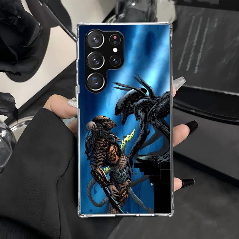 Alien Vs Predator Painted Phone Case for Samsung Galaxy S25 S24 S23 Ultra S22 S21 S20 FE S10 Plus S25Edge Soft Print Cover Coque