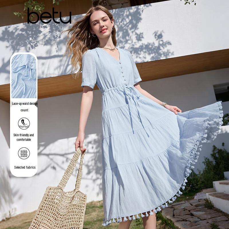 Betu Women s Short Sleeve Slimming Dress L