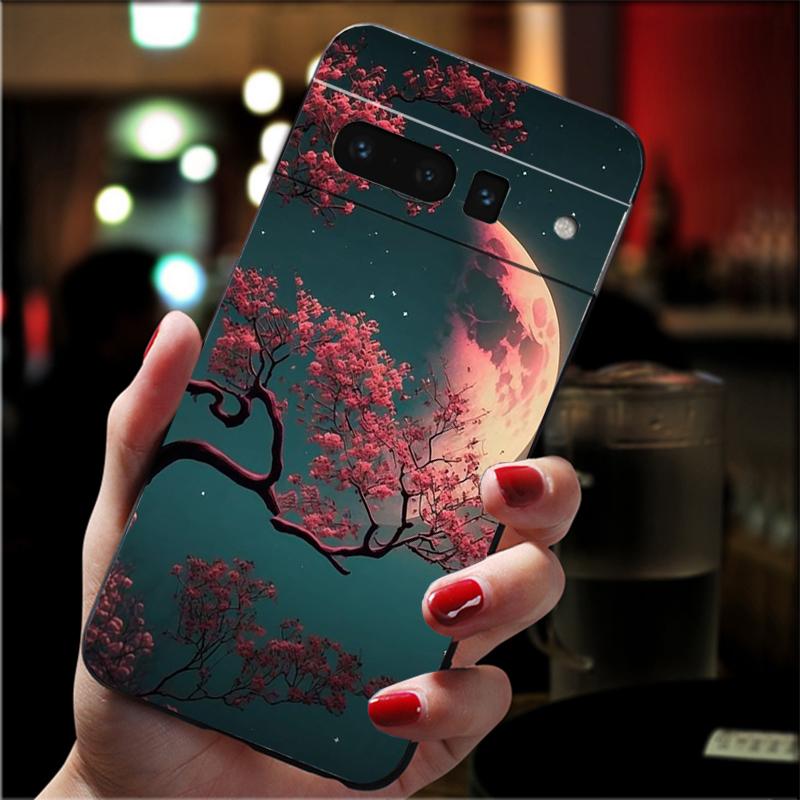 Phone Case For Google Pixel 10 Pro 9 Pro XL 9A 8 7 6 Pro Pixel 8A 7A 6A Pixel 8 7 6 5 Japan Sceneary Cherry Flower Mountain