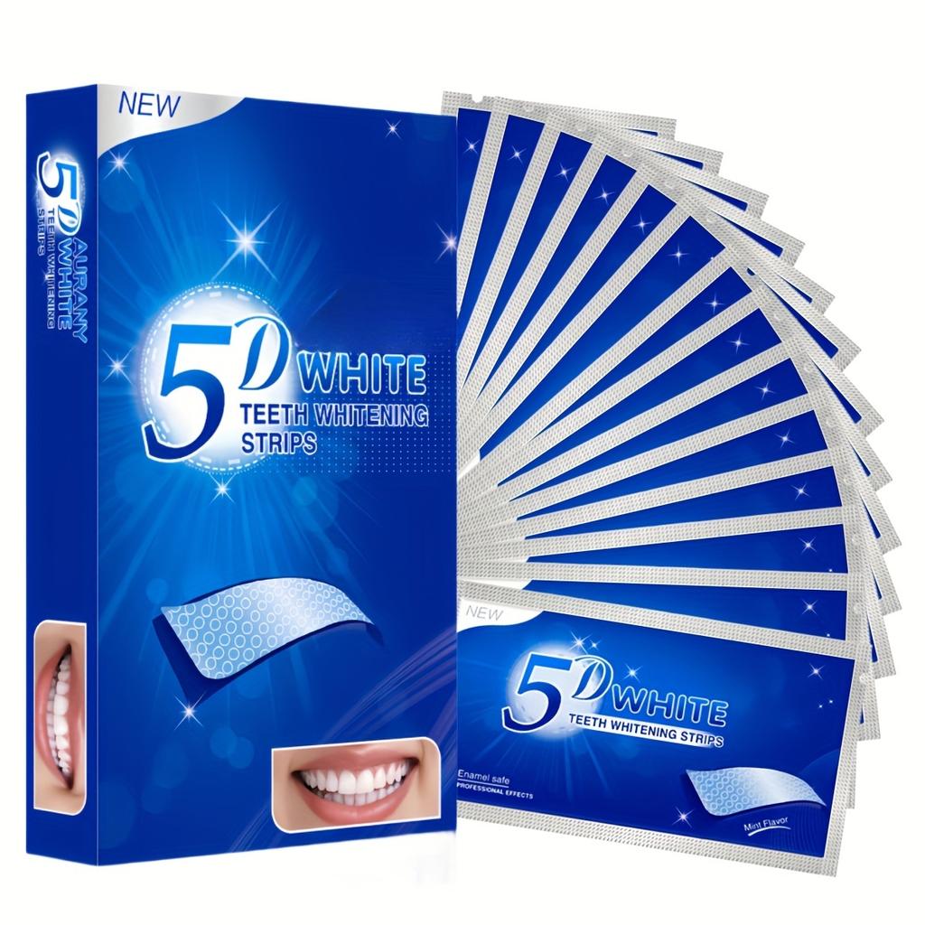 Teeth Whitening Strips - Effective Home & Travel Tooth Bleaching for Brighter Smile