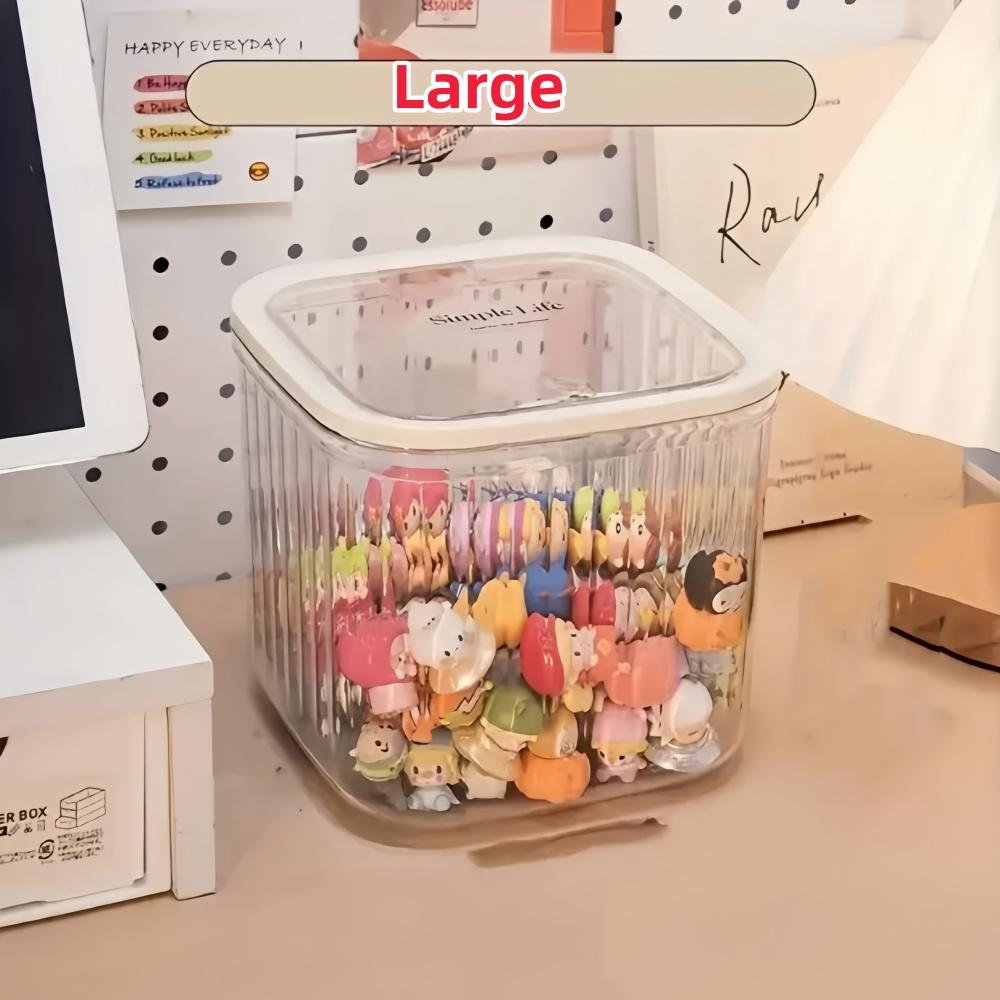 

Автоматическая прозрачная акриловая коробка для хранения аксессуаров для волос с откидной крышкой, настольный органайзер с выдвижным ящиком, коробка для хранения косметики Large