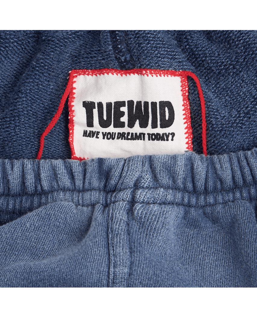 TUEWID Classic Embroidery Sweatpants In Drop Loose Fit (Navy)