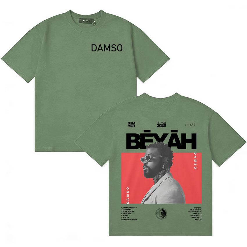 

Singer Damso Summer Album Tshrit Fashion Oversized Cozy Gothic Short Sleeve T Shirt Unisex Women Retro Aesthetic Streetwear Clothes 4XL