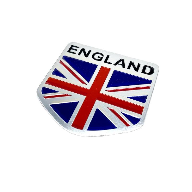 3D Aluminum ENGLAND United Kingdom UK National Flag Map Car Motorcycle Badge Emblem Decal Sticker For Land Rover MINI Jaguar bwsx9