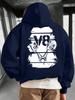 V8 Engine Piston Graffiti Mechanical Print Men Hip Hop Sports Hoodie Back Automotive Culture Graphic Loose Street Sweatshirt