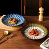 Ceramiczne talerze w stylu japońskim Kreatywne Retro Płatki Restauracja Talerz na stek Sałatka Naczynia domowe Deser Owoce Zastawa stołowa 10 cali