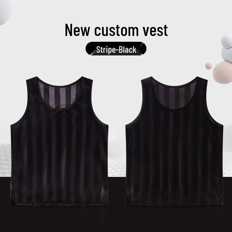 Children's Striped Football & Basketball Team Vest with Number Printing