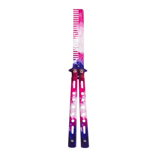 Hair Comb Butterfly Shape Ergonomics Handle for Salon Practice Claw Professional Colorful Folding Comb