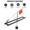 2Pcs Ice Fishing Tip Up Replacement Rail Style Foldable with Orange Flags Rail Tip Up Ice Fishing Accessories Easy to Use
