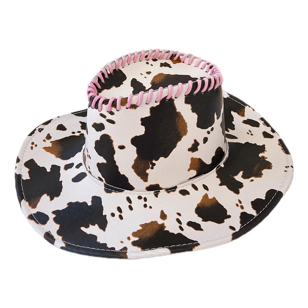 Buy Retro Cute Cowboy Hat Cow Pattern 