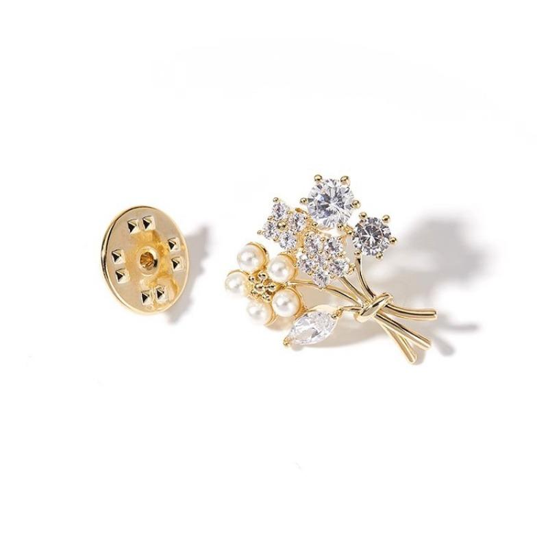 Anti-glare Brooch, High-end, Exquisite and Fashionable Women's Fixed Clothes, Brooch Accessory, Cardigan Collar Decoration