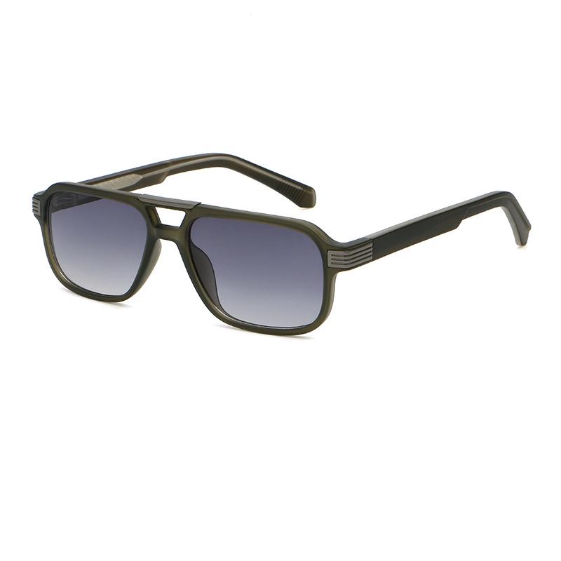 European  American Retro Pilot Sunglasses: Fashionable Double Bridge Sun Protection for Men  Women