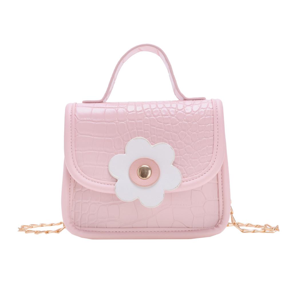 Charming Floral Pattern Mini Crossbody Bag For Kids With Breathable Pu Material